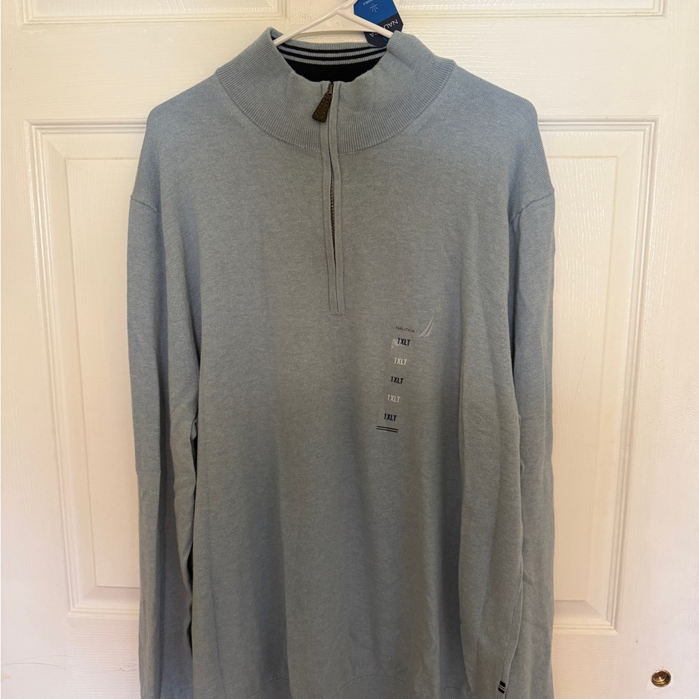 Nautica Sky Blue Quarter-Zip Pullover